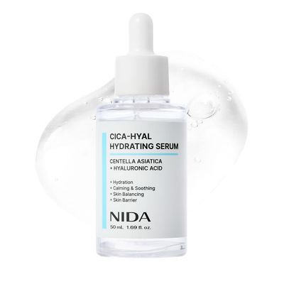 NIDA CICA-HYAL Hydrating Serum Centella Asiatica, Hyaluronic Acid Hydration, Calming &amp; Soothing, Skin Balancing, Skin Barrier 1.69 fl. oz., 50ml