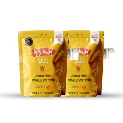 Jiffy Jollof sauce Authentic Nigerian Sauce for One-Pot Meals Pasta sauce Roasted Red Bell Peppers Stew All Purpose African Stew 16oz Pouch