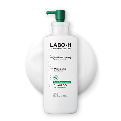 LABO-H Scalp Strengthening Shampoo for Hair Growth &amp; Anti-Loss Vegan Ceramide Haircare Routine with Rosemary Oil, Biotin and Caffeine, Paraben Free, Korean, 13.5 Fl. oz.