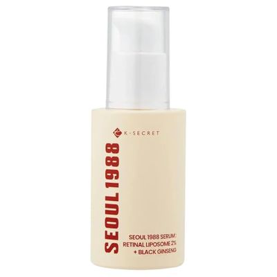 KSECRET SEOUL 1988 Serum : Retinal Liposome 2% Black Ginseng, 30ml/1.01fl.oz 58% Black Ginseng Extract Retinal serum, Bakuchiol, VitaminC&amp;3Peptides for Wrinkle Care Korean Skincare seoul1988