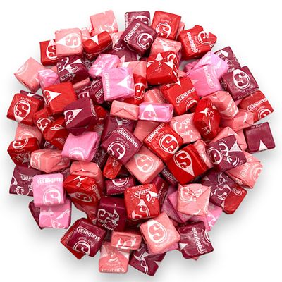 Klub Bulk Star Burst Fave Red Candy Bulk - 1.5 lbs Assorted Juicy Flavors of Cherry, Strawberry, Fruit Punch, and Watermelon - Individually Wrapped-Perfect for Parties, Celebrations, and More(24 oz)