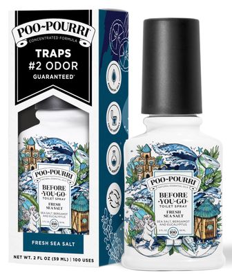Poo-Pourri Before-You-Go Toilet Spray, Fresh Sea Salt, 2 Fl Oz - Sea Salt, Bergamot and Eucalyptus