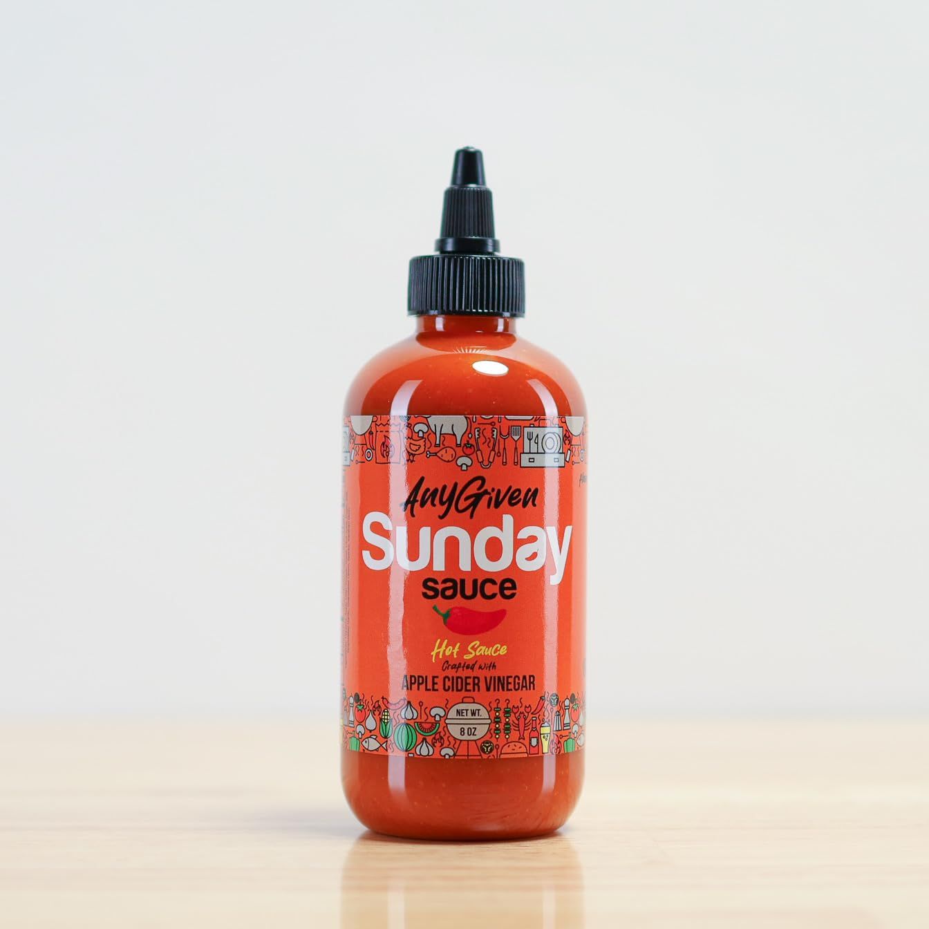 Any Given Sunday Sauce- Hot Sauce (8 oz single unit bottle, 8, Ounce)