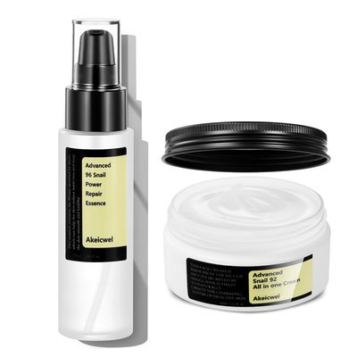 Akeicwel Snail Essence Duo - Snail Mucin 96 Essence &amp; Snail Mucin 92 Cream