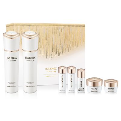 ISA KNOX TE&#39;RVINA AD Regenerating Skincare Set (12.7fl oz) - Hydrating, Nourishing &amp; Firming Toner &amp; Moisturizer Set for Youthful and Radiant Skin, Placenta, Rose Absolute
