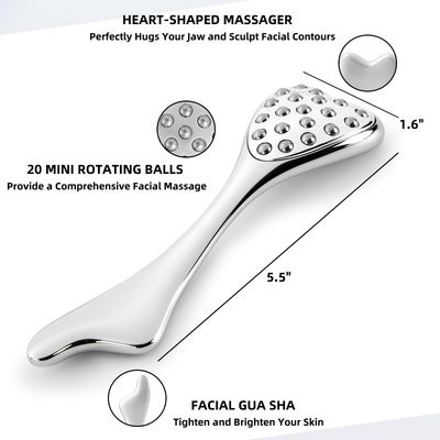 Stainless Steel Gua Sha &amp; Face Roller, 3-in-1 Dolphin Facial Roller for Esthetician Supplies Women Gift, Skin Care Tool for Puffiness, Wrinkles, Dark Circles (1 Pc)