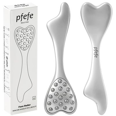 Stainless Steel Gua Sha &amp; Face Roller, 3-in-1 Dolphin Facial Roller for Esthetician Supplies Women Gift, Skin Care Tool for Puffiness, Wrinkles, Dark Circles (1 Pc)