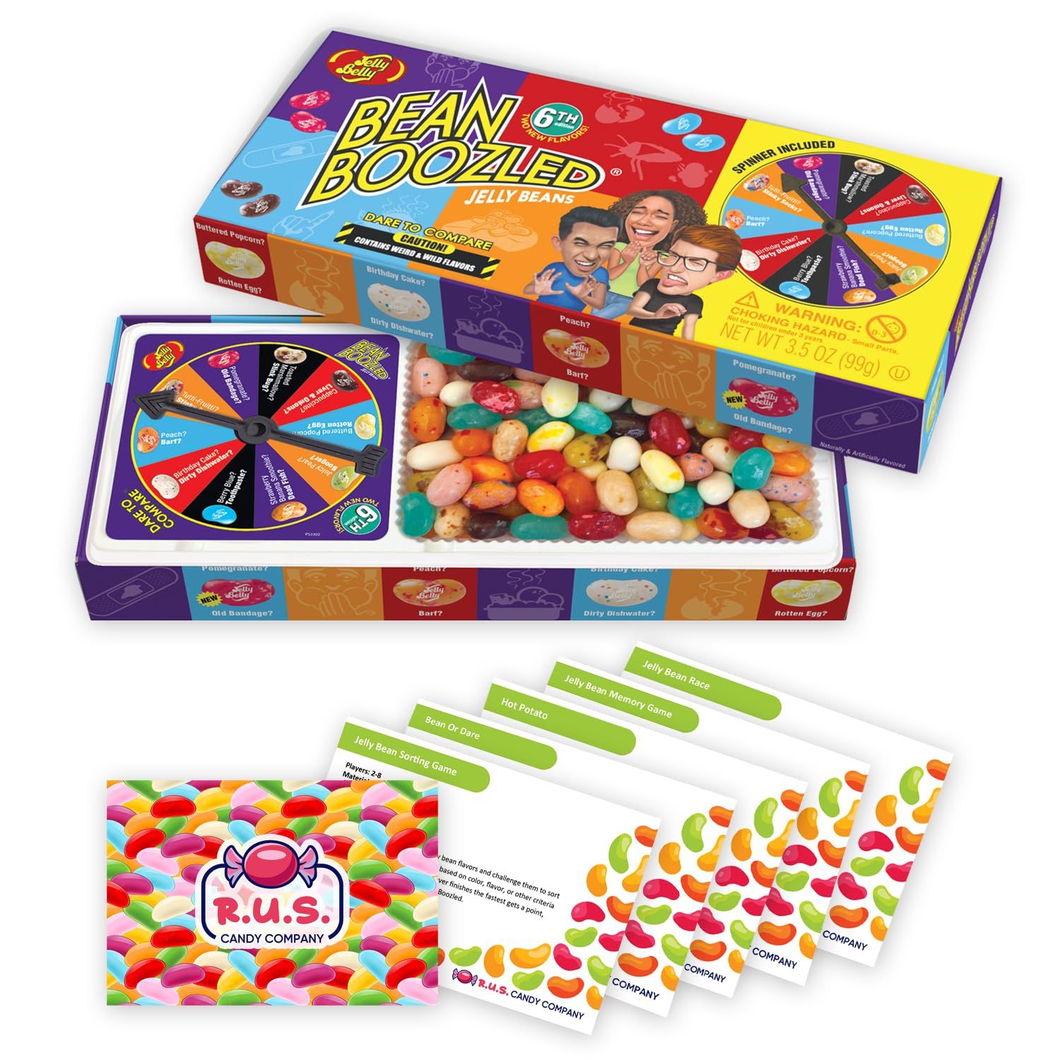 Jelly Beans Game NEW EDITION gift box 5 R.U.S. Candy Cards (For Child)