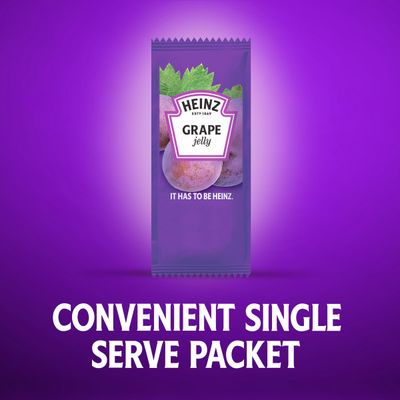 Heinz Grape Jelly Single Serve Packet (0.5 oz Packets, Pack of 200)