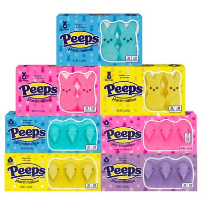 Needzo Bulk Easter Bunny and Chick Shaped Marshmallows (Pack of 7) Assorted Colors May Vary