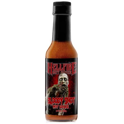 Hellfire Hot Sauce Bloody Snot - Gourmet Garlic Hot Sauce With Carolina Reaper Peppers, 5 oz