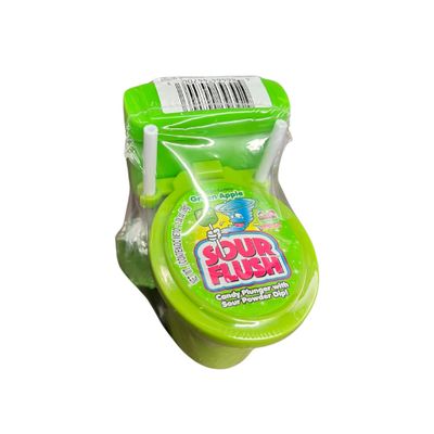 Kidsmania Sour Flush Candy Plunger with Sour Powder Dip 3 flavors - Blue Raspberry, Watermelon, Green Apple (Pack of 3)