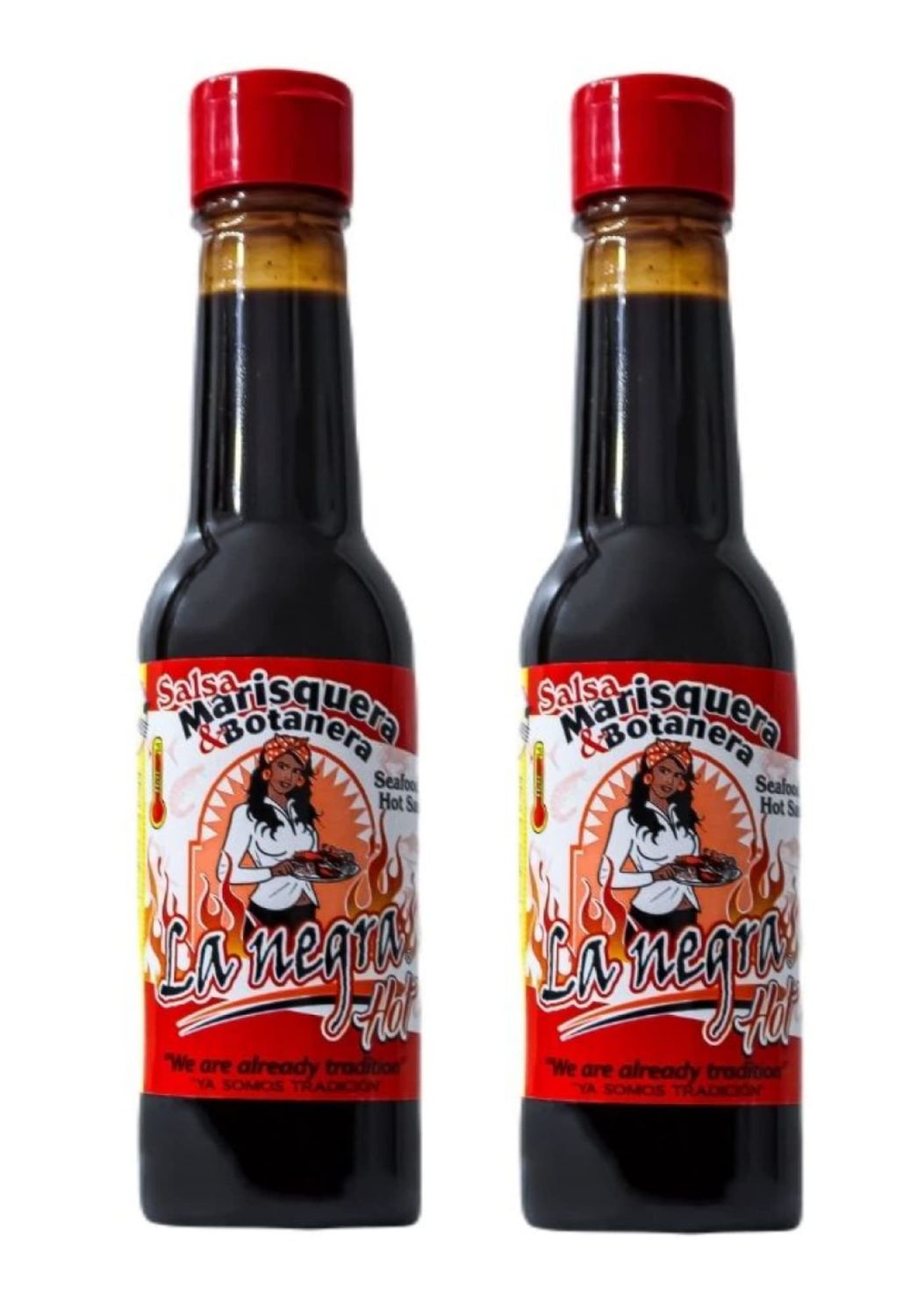 La Negra Hot Salsa Marisquera &amp; Botanera Pack of 2 5.4 Oz Each