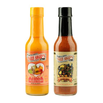 Marie Sharp&#39;s Smoked and Pure Mango Habanero Pepper Sauce 5 Ounce Combo (Pack of 2)