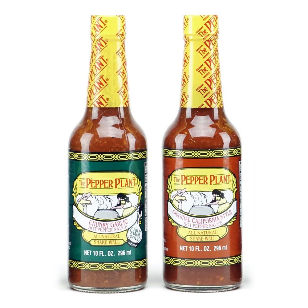 The Pepper Plant Original &amp; Chunky Garlic Hot Sauce Combo Pack