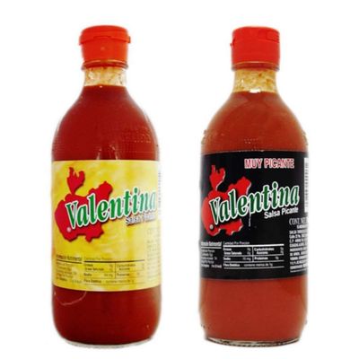 Valentina hot &amp; extra hot sauce , black &amp; yellow label 12,5 oz (pack of 2)