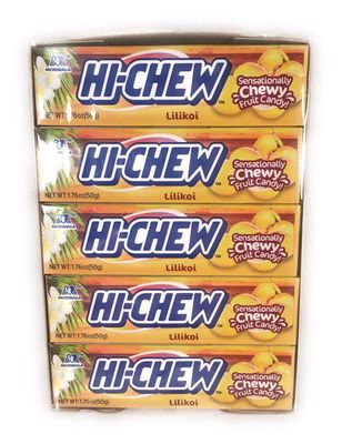 Morinaga - Hi-Chew Lilikoi / Passion Fruit Chew 1.76 Ounce (Pack of 10), display case
