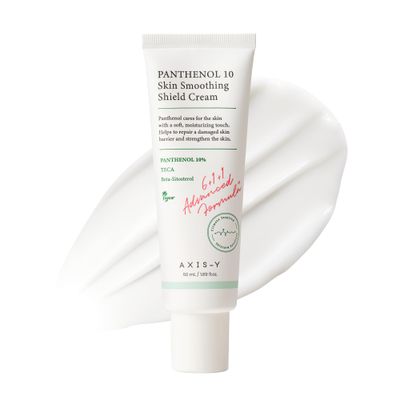 AXIS-Y Panthenol 10 Skin Smoothing Shield Cream - Daily Facial Moisturizer Barrier Cream for Long Lasting Hydration &amp; Soothing - Vegan Korean Skin Care Face Lotion - 1.69 fl. oz.