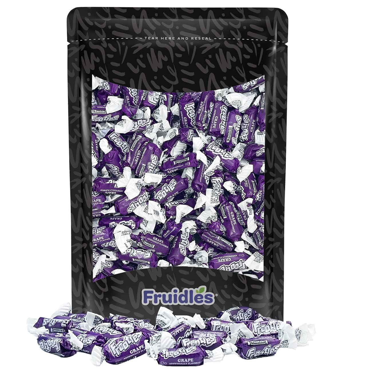 Fruidles Tootsie Original Grape Twist Roll, Peanut-Free, Gluten-Free, Kosher Certified, Individually Wrapped, (Half-Pound)