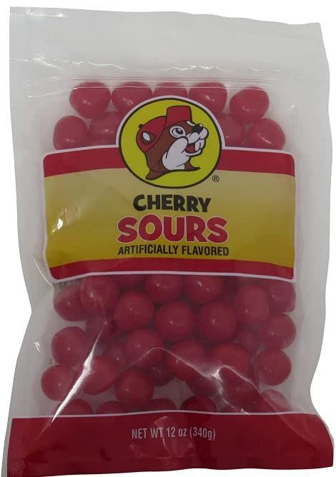 Buc-ee&#39;s Cherry Sours Red Candy, 12 oz
