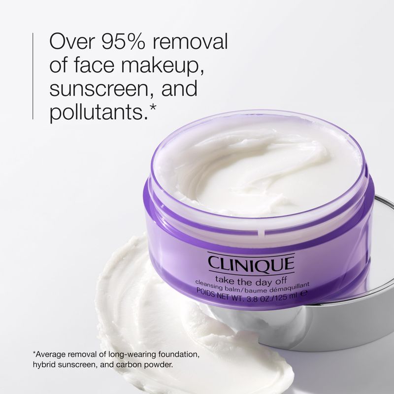Clinique Take The Day Off Cleansing Balm Makeup Remover Dissolves Makeup Sunscreen, 1 ounce