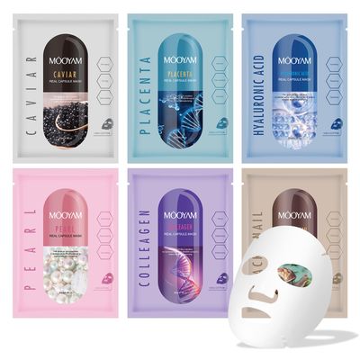 Face Masks Skincare Set for Women,Moisturizing Collagen Facial Masks for Women,Hyaluronic Acid Face Mask for All Skin Types,Capsule Facial Mask Smoothing,Hydrating,Deep Cleaning,Oil Contral(6Pack)