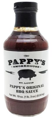 Pappy&#39;s Smokehouse Original BBQ Sauce, 19 Ounce, Memphis Style Barbecue From The Best St. Louis BBQ Restaurant