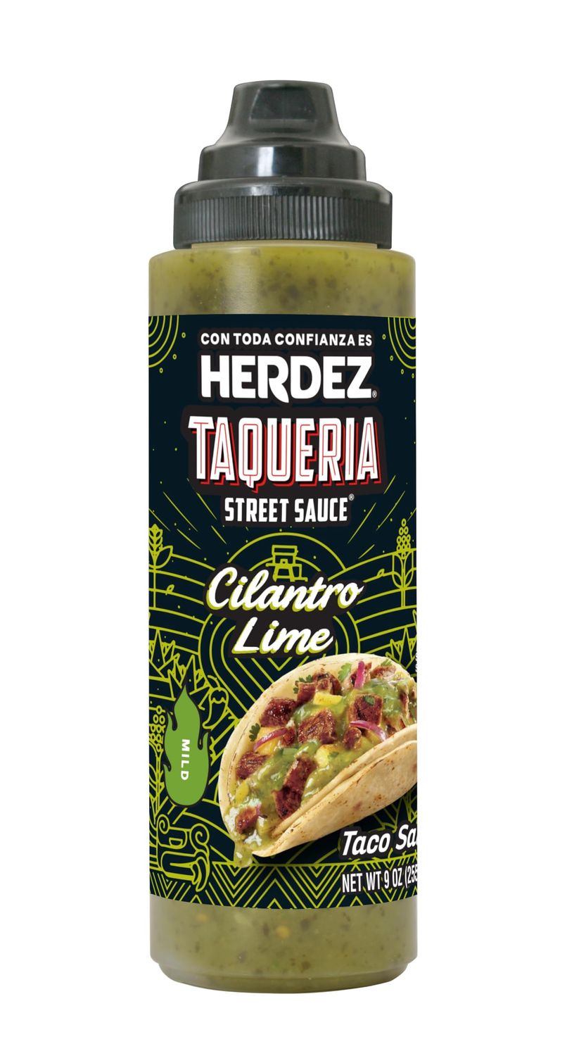 HERDEZ TAQUERIA STREET SAUCE Cilantro Lime Taco Sauce, 9 oz Bottle, 8 Pack