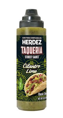 HERDEZ TAQUERIA STREET SAUCE Cilantro Lime Taco Sauce, 9 oz Bottle, 8 Pack