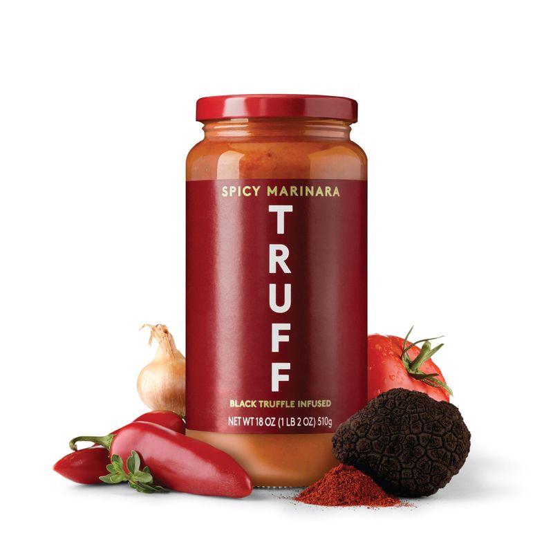 TRUFF Pasta Sauce, Black Truffle Spicy Marinara Tomato Sauce for Pasta, Pizza, and More Non-GMO, Vegan, Pack of 2 (Spicy Marinara, 2 Count)