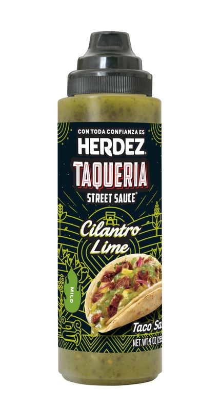 HERDEZ TAQUERIA STREET SAUCE Cilantro Lime Taco Sauce, 9 oz Bottle, 8 Pack
