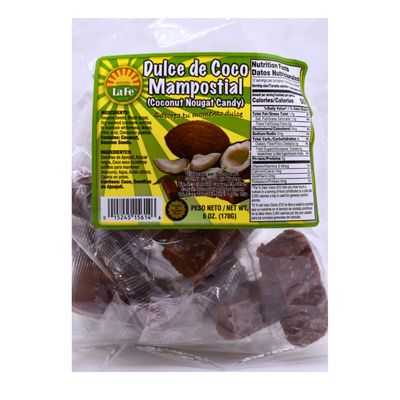 Mampostiales (Coconut Toffee) By Fabrica De Dulces La Fe (14 Individual Packaged Units)