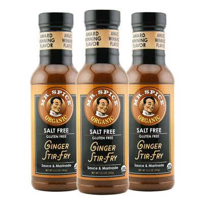 Mr. Spice Organic - Salt Free Sauce (Ginger Stir Fry, 3-Pack)