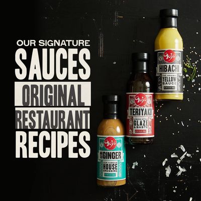 Gojo Japanese Sauce Variety Pack - 3 Pack I 1x Thick Teriyaki Glaze (12oz), 1x Vibrant Miso Ginger Dressing (12oz) &amp; 1x Tangy Yellow Hibachi Sauce (12oz), Create Quick &amp; Easy Asian Food Dishes at Home