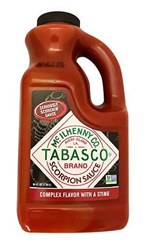 Tabasco Scorpion Hot Sauce - SERIOUSLY SCORCHIN&#39; HOT! Hottest Pepper Sauce by TABASCO. 64 Ounces/Half Gallon