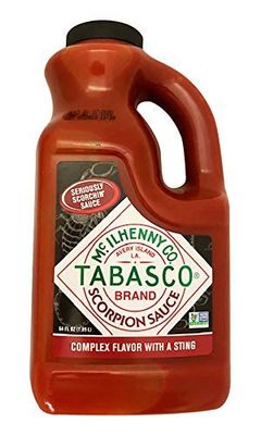 Tabasco Scorpion Hot Sauce - SERIOUSLY SCORCHIN&#39; HOT! Hottest Pepper Sauce by TABASCO. 64 Ounces/Half Gallon