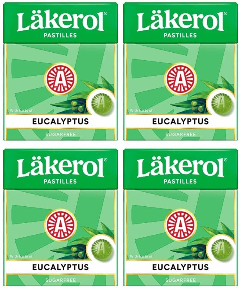Cloetta Lakerol Eucalyptus Pastilles 4 Boxes of 25g