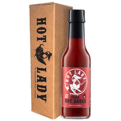 Hot Lady Sting Hot Sauce - Hotter All Natural Gourmet Chili Sauce, Ripe Chili Peppers, GMO and Gluten Free, No Additives or Preservatives, Vegan Friendly (5 oz) (Sting)