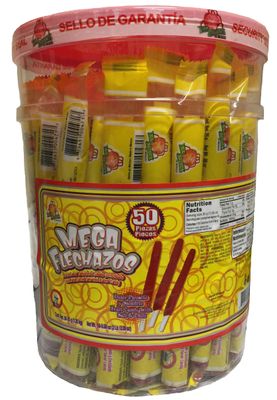 El Azteca Mega Flechazos Hot &amp; Salt Tamarind flavor candy, 50 count