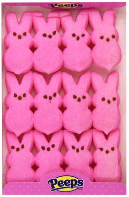 Marshmallow Peeps Pink Easter Bunnies 12ct