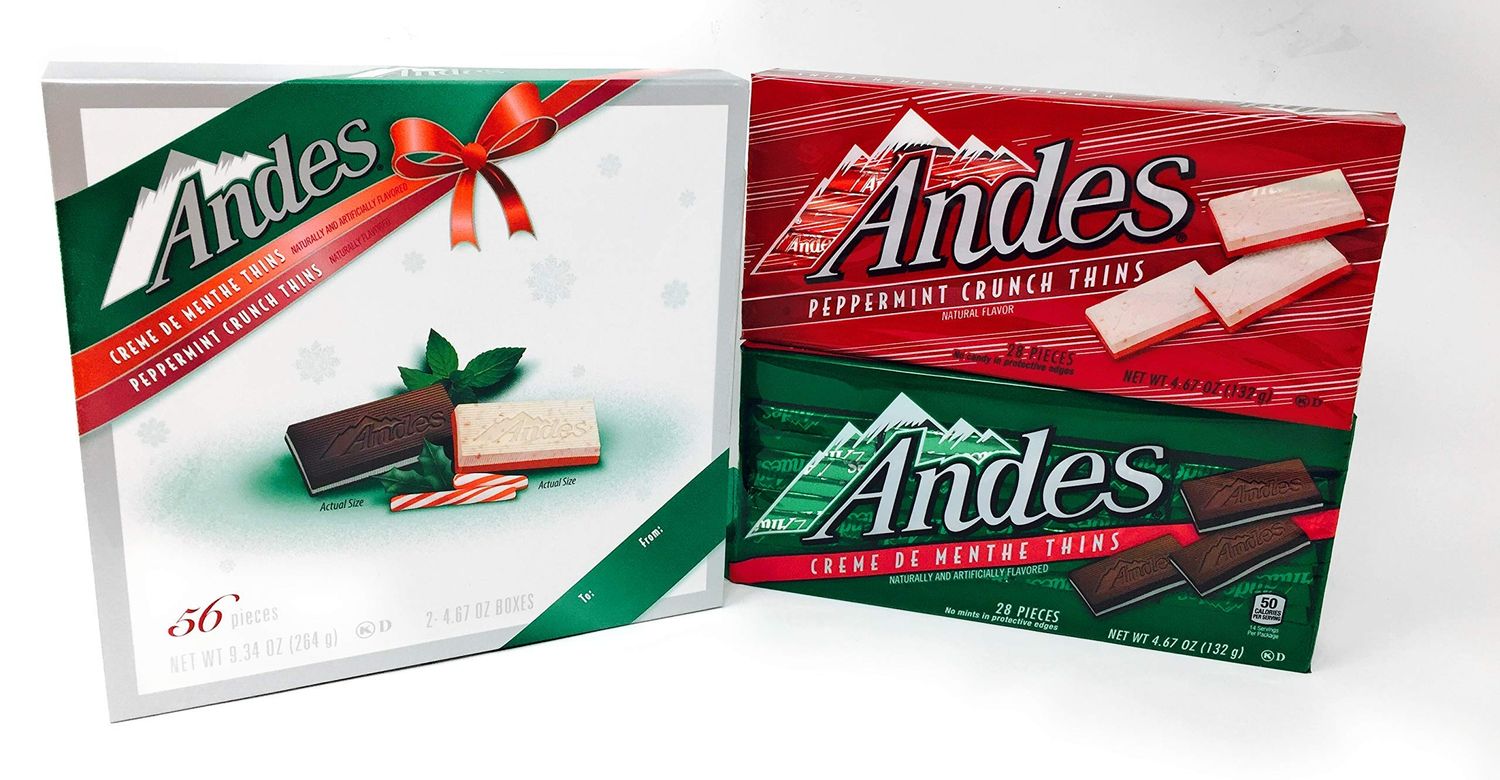 Andes Creme De Menthe and Peppermint Crunch Thins Holiday Pack, 9.34 oz (56 Pieces)