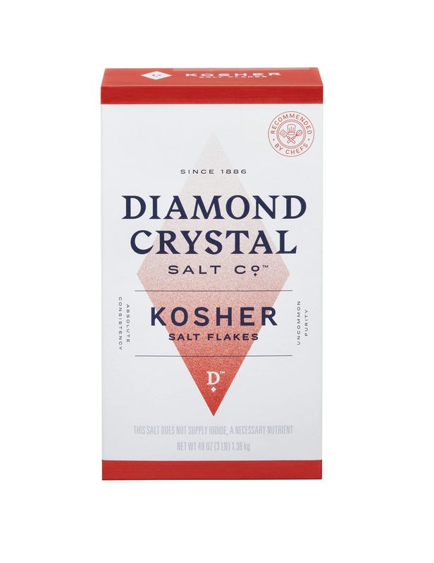 Diamond Crystal Kosher Salt - Full Flavor, No Additives and Less Sodium - Pure and Natural Since 1886-3 Pound (New Packaging)