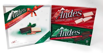 Andes Creme De Menthe and Peppermint Crunch Thins Holiday Pack, 9.34 oz (56 Pieces)