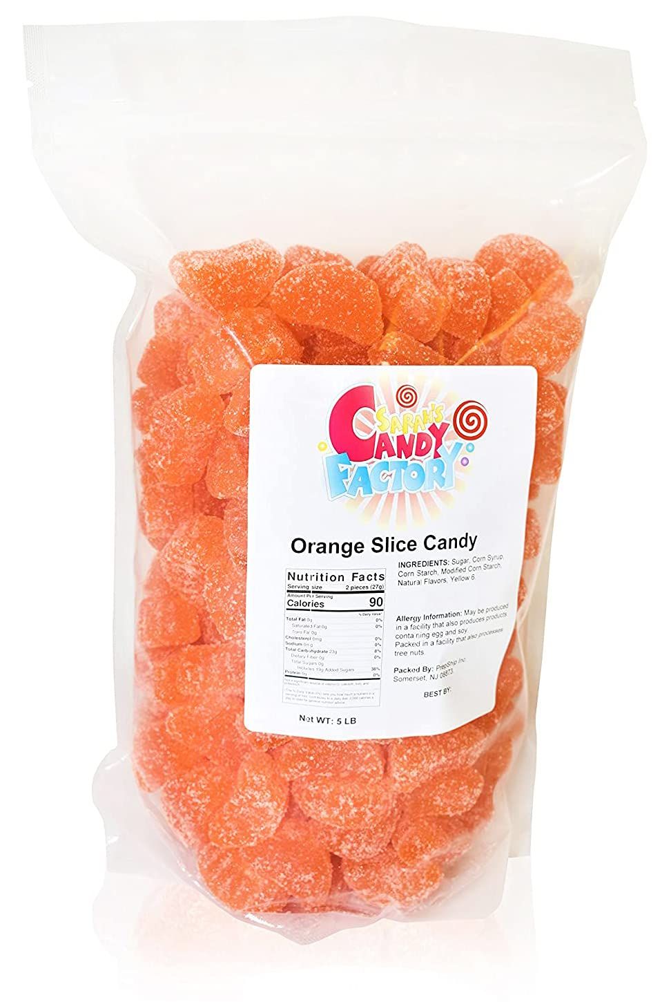 Sarahs Candy Factory Orange Slice Candy 5 Lbs in Bag