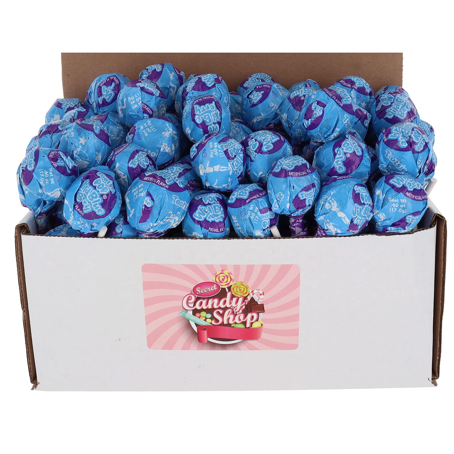 SECRET CANDY SHOP Tootsie Pops Lollipops 40 Lollies in a Box (Wild Blue Berry)