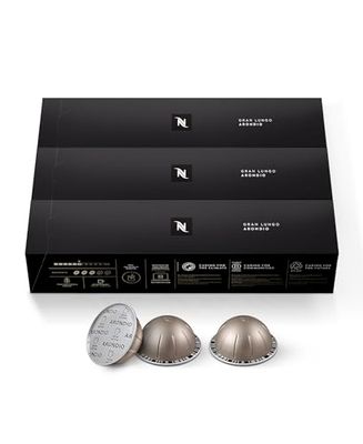 Nespresso Capsules Vertuo, Arondio Gran Lungo Americano, Medium Roast Coffee, 30 Count Coffee Pods, Brews 5.0oz.