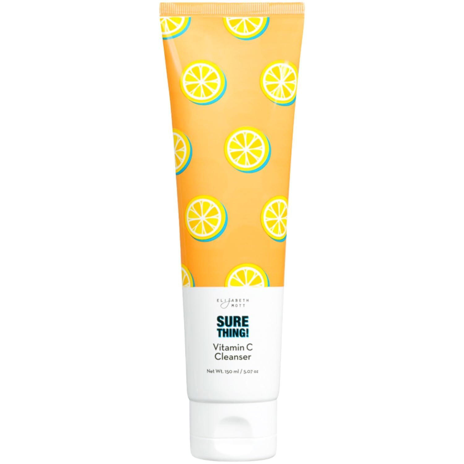 Elizabeth Mott Sure Thing Vitamin C Gel Foaming Facial Cleanser - Deep Cleansing, Hydrating Face Wash for All Skin Types - Removes Dirt &amp; Makeup, Brightens, &amp; Smooths Skin - Vegan, Cruelty-Free, 150ml