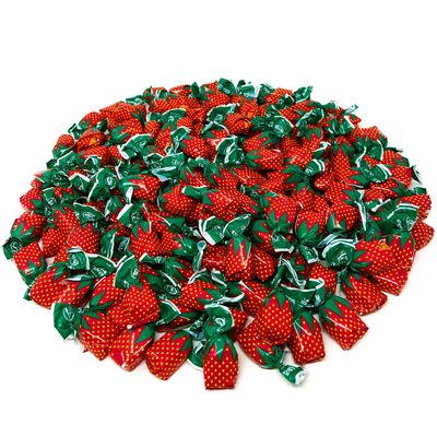 Strawberry Filled Hard Candy - 3 lbs - Classic Strawberry Flavored Bon Bons Filled with Chewy Strawberry Candy - Bulk American Vintage Candy Assortment - Individually Wrapped, 48 oz.