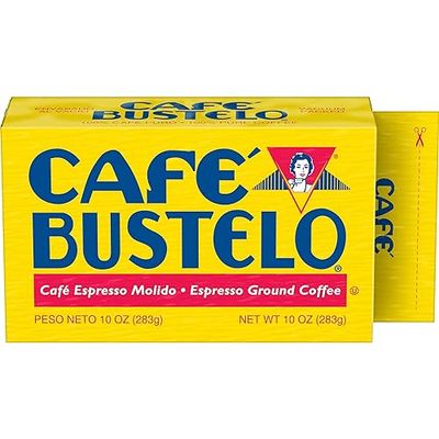 Caf Bustelo Espresso Dark Roast Ground Coffee Brick, 10 Ounce (Pack of 12)
