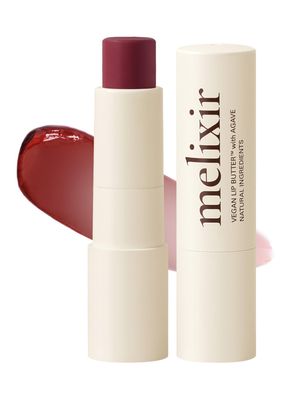 Melixir Vegan Lip Butter 11 Autumn Rain(Tinted) (11 more colors), Bee Free, Petrolatum Free, Deep Nourishing Plant-Based Vegan Chapstick, Lip Balm for Dry, Cracked and Chapped Lips